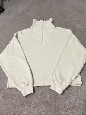 GAP Cream Quarter-Zip Pullover